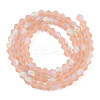 Imitate Austrian Crystal Bicone Frosted Glass Beads Strands EGLA-A039-T4mm-MB12-3