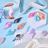 24Pcs 6 Colors UV Plating Iridescent Acrylic Imitation Conch Pendants MACR-CA0001-43-4