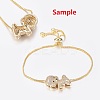 Brass Micro Pave Cubic Zirconia Pendants ZIRC-E119-91G-5