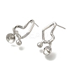 Brass Stud Earring Findings KK-K388-13P-1