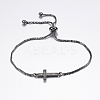 Adjustable Brass Bolo Bracelets BJEW-P200-11-2