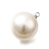 ABS Plastic Imitation Pearl Pendants FIND-H052-01K-01P-2