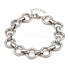 304 Stainless Steel Link Chain Bracelets for Women BJEW-Z154-01P-4