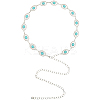 1Pc Alloy with Resin Imitation Turquoise Oval Link Chain Belts AJEW-CY0001-79B-6