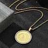 201 Stainless Steel Rhinestone Pendant Necklaces for Women LS-NJEW-U021-05G-3