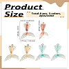 6Pcs 3 Colors Transparent Resin Pendants RESI-LP0001-23-2