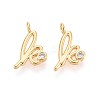 Brass Micro Pave Cubic Zirconia Charms KK-N263-97G-K-1