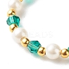 Imitate Austrian Crystal Bicone Glass Beaded Finger Rings RJEW-TA00003-02-3