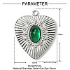 304 Stainless Steel Glass Pendants GLAA-OY001-38P-2