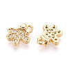 Brass Micro Pave Cubic Zirconia Charms KK-N263-147A-G-2