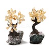 Natural Yellow Quartz Chips Tree Sculpture DJEW-K026-01B-2