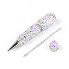 Fishtail Resin & Polymer Clay Pave Rhinestone Ball-Point Pen AJEW-T013-05C-3