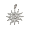Brass Micro Pave Cubic Zirconia Pendants KK-K303-01P-1