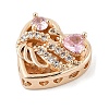 Brass Micro Pave Cubic Zirconia Beads KK-K297-32G-01-2