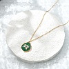 304 Stainless Steel Micro Pave Cubic Zirconia constellation Pendant Necklaces NJEW-R021-01G-08-2