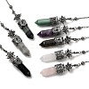 Natural Mixed Stone Faceted Bullet Pointed Dowsing Pendulums G-B149-14AS-1