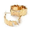 304 Stainless Steel Rhinestone Half Hoop Earrings for Women EJEW-L283-049G-2