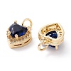 Brass Micro Pave Cubic Zirconia Charms ZIRC-A019-14G-E-2