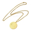 304 Stainlessa Steel Curb Chain Pendant Necklaces LS-NJEW-H034-06G-2