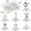 40Pcs 7 Styles Tibetan Style Alloy Pendants FIND-FS0004-31-4