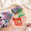 100Pcs 10 Colors Star & Moon Printed Organza Gift Bags OP-YS0001-02B-6