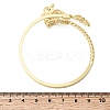 Brass Micro Pave Clear Cubic Zirconia Cuff Bangles BJEW-F526-02G-5