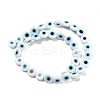 Handmade Evil Eye Lampwork Flat Round Bead Strands LAMP-L058-10mm-14-2