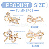 4 Pairs 2 Styles Brass Micro Pave Clear Cubic Zirconia Stud Earring Findings KK-TA0002-63-4