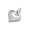 Brass Micro Pave Cubic Zirconia Charms KK-C139-25C-P-2
