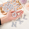 Alphabet Resin Rhinestone Patches DIY-TAC0005-45D-15
