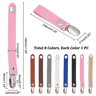 8Pcs 8 Colors Alloy Hat Clips FIND-PH0005-76-1