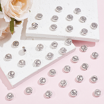 90pcs Tibetan Style Alloy Beads TIBEB-LP0001-14-1
