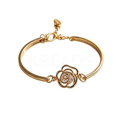 Minimalist Alloy & Cubic Zirconia Link Bracelets for Women WGB775D-02-1