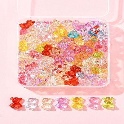 140Pcs Transparent Acrylic Beads MACR-FS0001-98-1