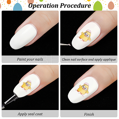 10 Sheets 10 Style Paper Nail Art Stickers Decals DIY-GL0006-05-1