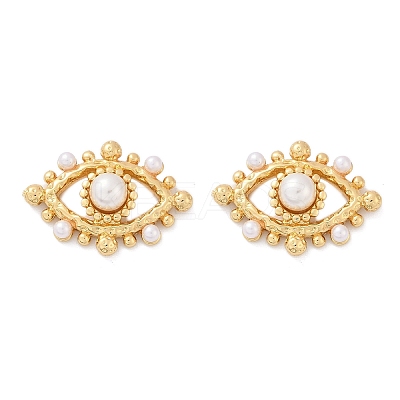 Brass Stud Earrings KK-U058-63A-G-1