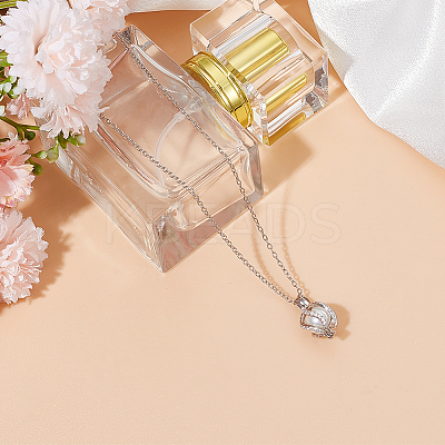 Anti-Tarnish 1Pc Rhodium Plated 925 Sterling Silver Empty Bead Cage Pendants STER-BBC0005-69B-1