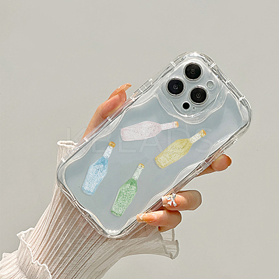 60Pcs 6 Colors Dummy Bottle Transparent Resin Cabochon RESI-SC0036-42-1