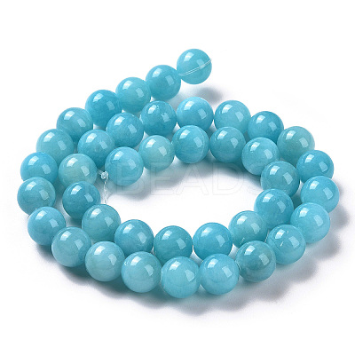 Natural Mashan Jade Round Beads Strands G-D263-6mm-XS28-1