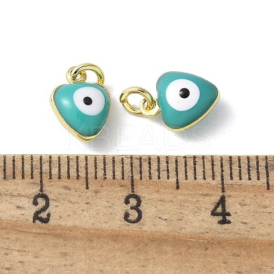 Brass Enamel Charms KK-S518-03C-G-1