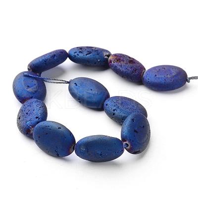 Electroplated Natural Quartz Crystal Beads Strands G-P149-05A-1