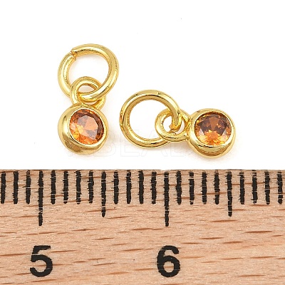 Brass Pave Cubic Zirconia Charms CU-CBA3D67-13G-01-1