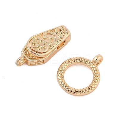 Brass Fold Over Clasps KK-L223-015G-1