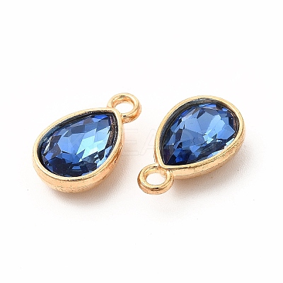 Faceted Glass Rhinestone Pendants GLAA-I051-A06-1