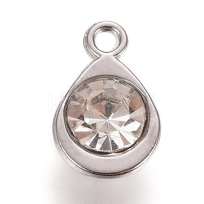 Faceted Glass Charms RGLA-TAC0001-01B-1