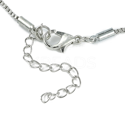 Cubic Zirconia Fairy with Heart Pendant Necklace with Box Chains NJEW-C004-01D-1