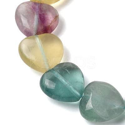Natural Green Purple Yellow Fluorite Beads Strands G-NH0048-A01-01A-1