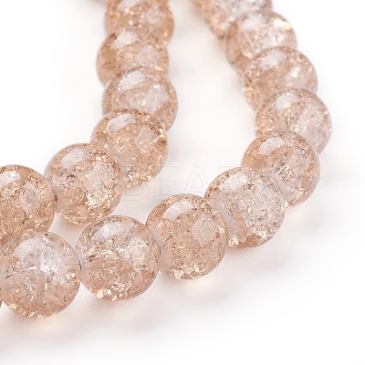 Crackle Glass Beads Strands X-CCG-Q001-10mm-07-1