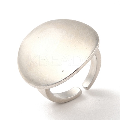 Brass Flat Round Open Cuff Ring for Women KK-H434-26P-1