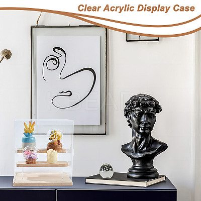 3-Tier Rectangle Clear Acrylic Minifigures Display Boxes ODIS-WH0017-104B-1